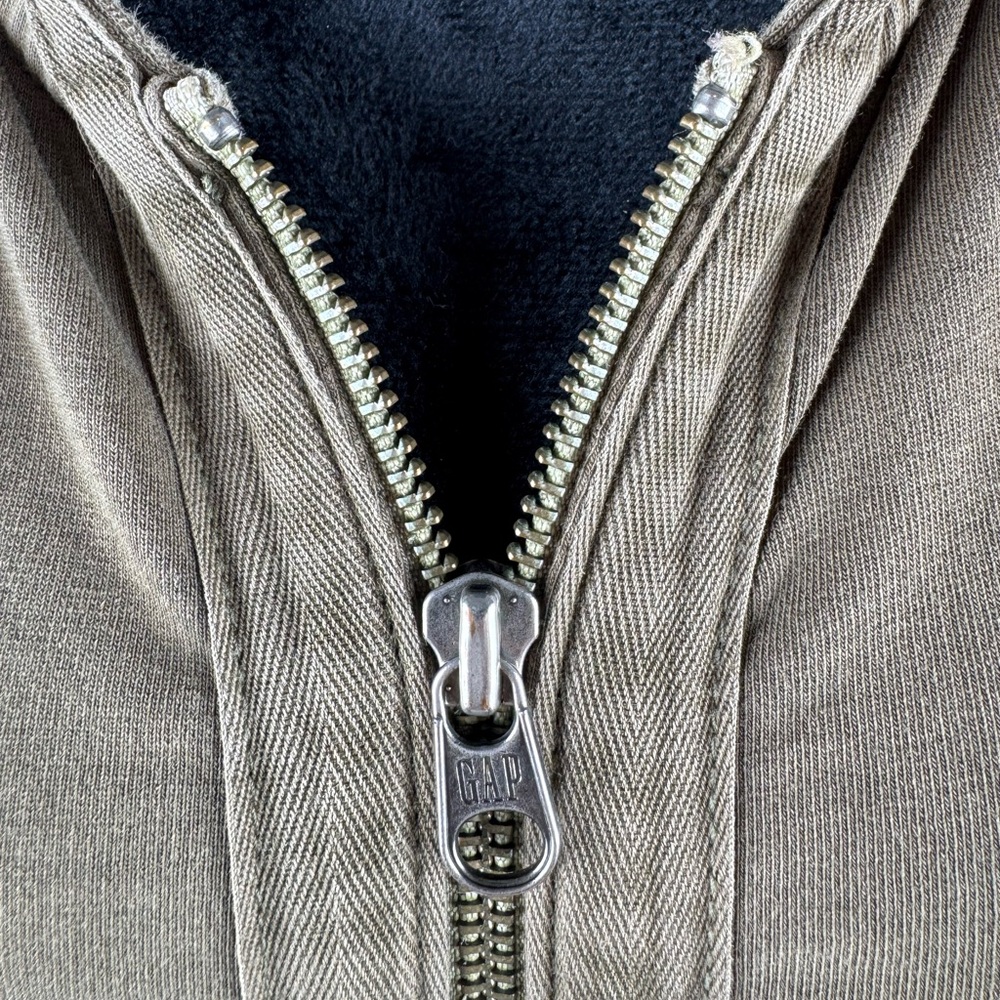 GAP Green Zippered Hoodie w/Pockets and Adjustable Waist - Picture 4 of 9